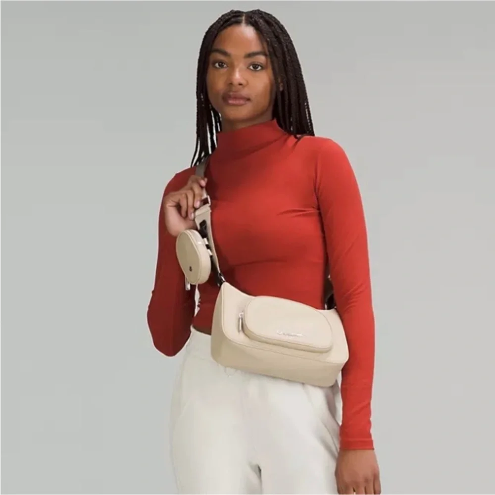 Rare! New with Tags!!! Lululemon Crossbody with Nano Pouch 2L Beige Neutral Tan - Picture 14 of 17